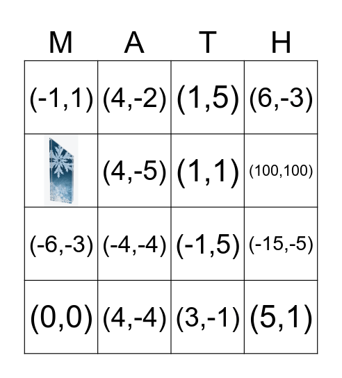 Transformations Bingo! Bingo Card
