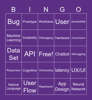 AI & App Design Bing Bingo Card