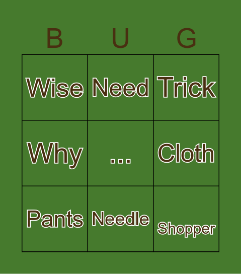 What rhymes with the… Bingo Card