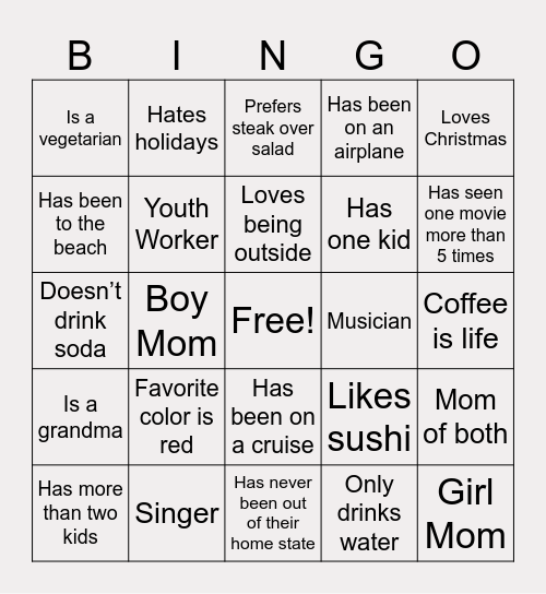 Blessings Bingo Card