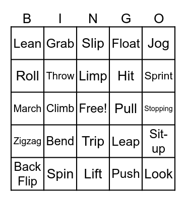 ASL Game Project- Sports Bingo Card