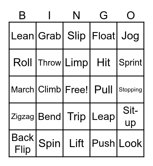 ASL Game Project- Sports Bingo Card