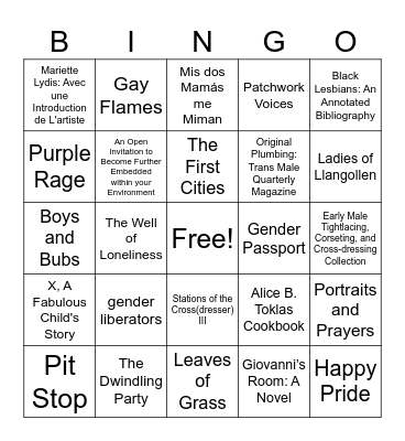 Drag Show Bingo Card