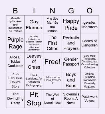 Drag Show Bingo Card