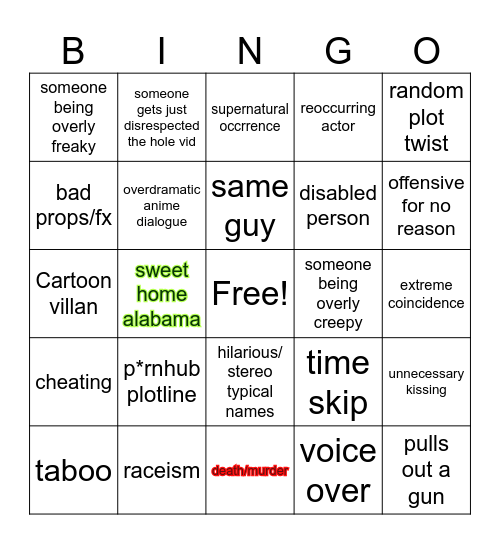 tomorows teachings bingo Card