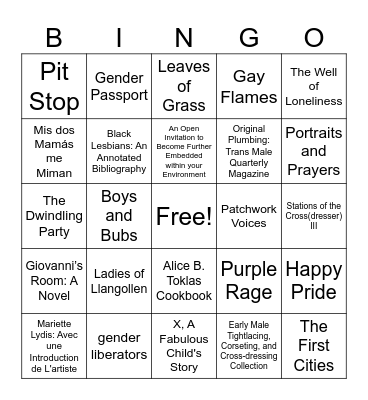 Drag Show Bingo Card