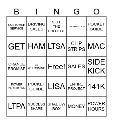 SUCCESS SHARE Bingo Card