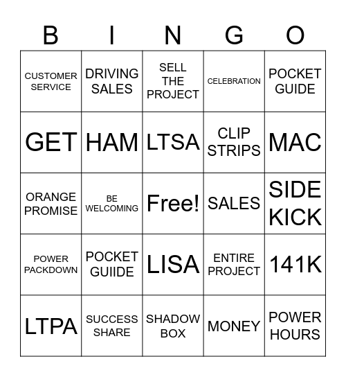 SUCCESS SHARE Bingo Card