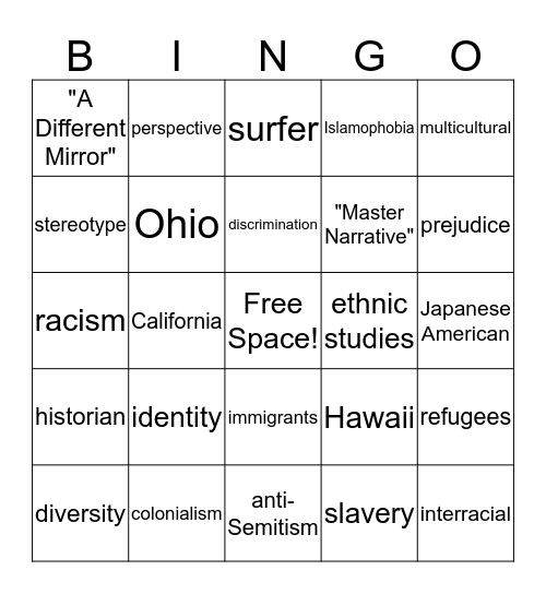 Takaki Quiz Review! Bingo Card