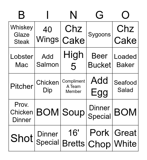 SyBimGo Bingo Card