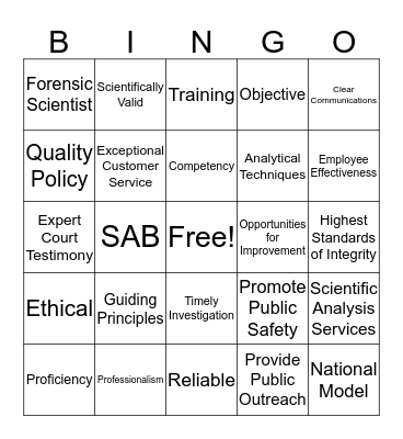 2016 Annual Document Review Bingo Card