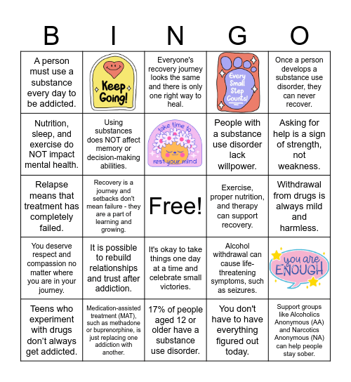 True or False Bingo Card