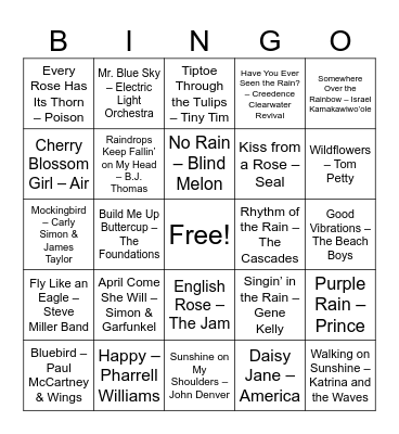 Spring Bingo Card