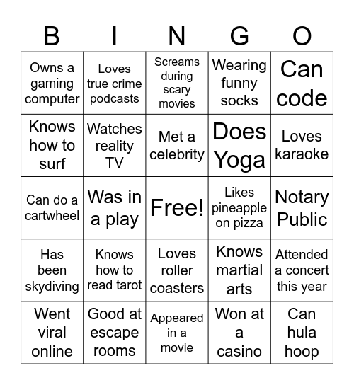 Jamboree Bingo Card 2 Bingo Card