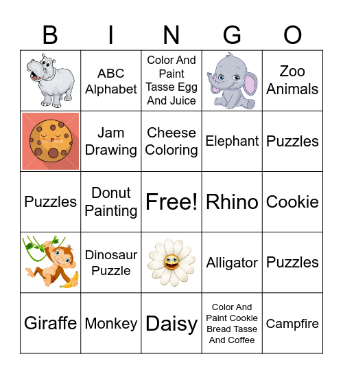 Learn And Play Bingo Card