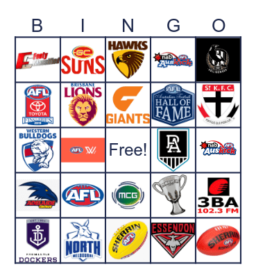 Anthony's AFL Bingo Card