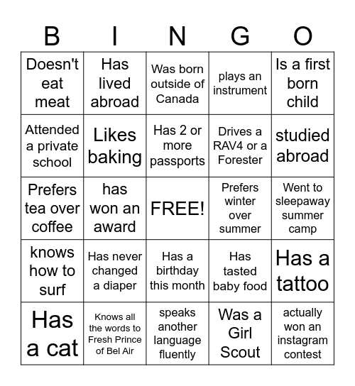 Friendstival 2.0: The Next Generation BINGO! Bingo Card