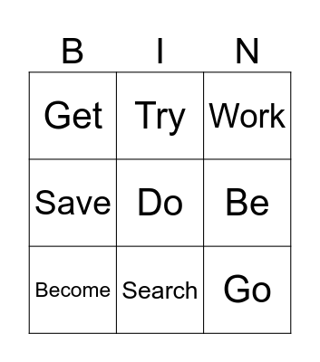 Past Perfect Bingo Card