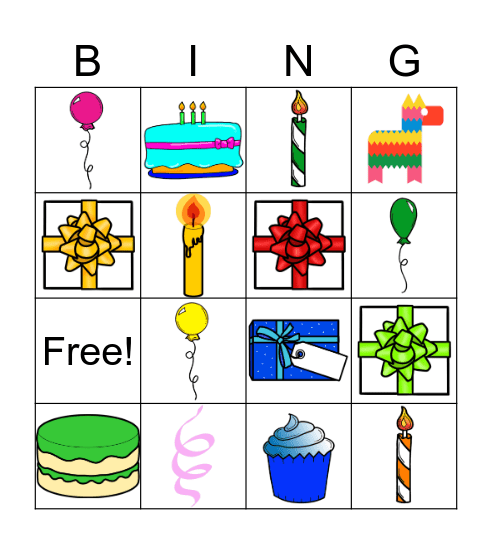 MY BIRTHDAY Bingo Card