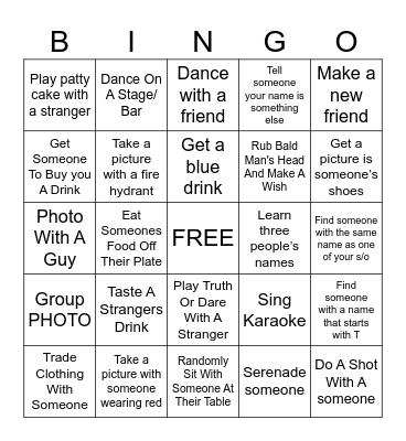 Girls Night Out ! <3 Bingo Card