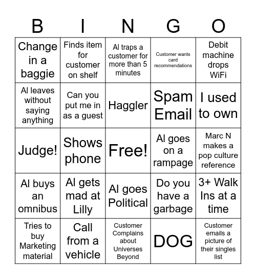 Quantum Games Bingo Card