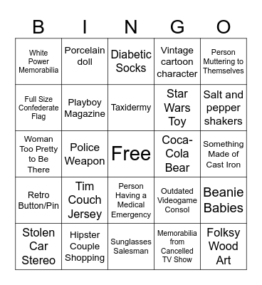 Flea Market Bingo Card