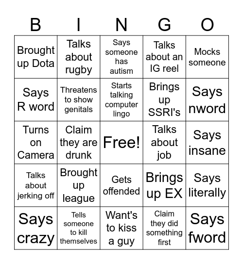 Masone Bingo Card