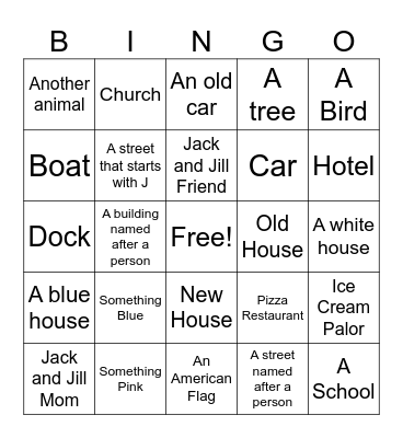 Fair Haven NJ Bingo Card