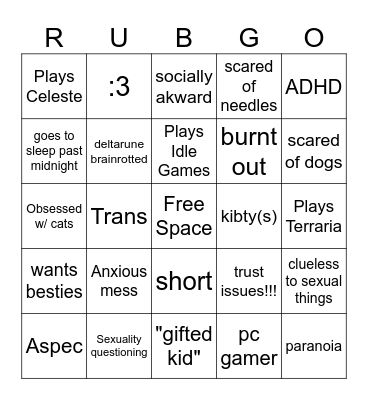 ruby bingo Card