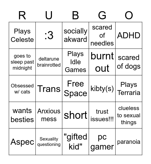 ruby bingo Card