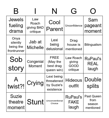 DR E13 BINGO Card