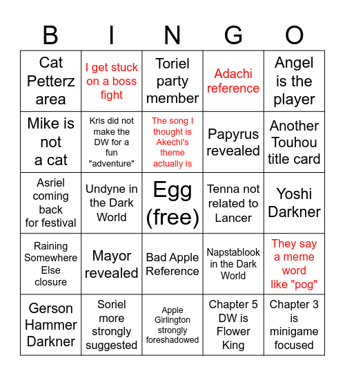 detlrune Bingo Card