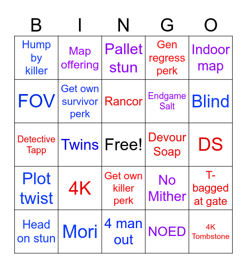 Chaos shuffle bingo Card