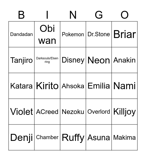 Bingo LBM Bingo Card