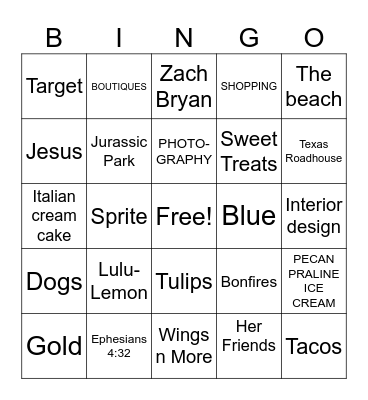 SAILOR'S FAVORITES Bingo Card
