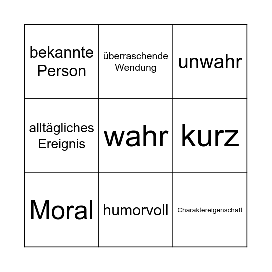 BINGO Card