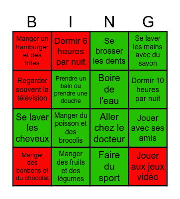 Une bonne santé ! Bingo Card