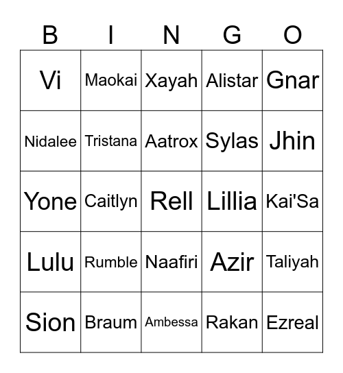 LEC Spring Tag 1 Bingo Card