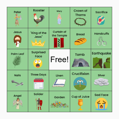 Easter Story Bingo Card