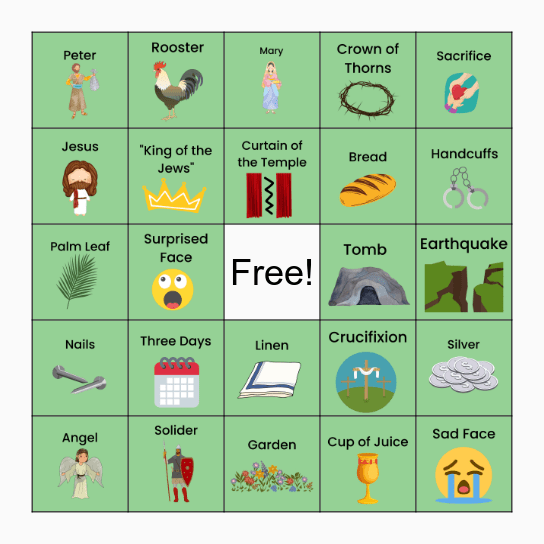 Easter Story Bingo Card
