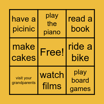 BINGO Card