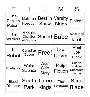 Movies_03292025 Bingo Card