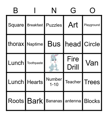 ELC SPRING BINGO Card