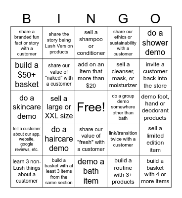 Driving Sales BINGO! Bingo Card