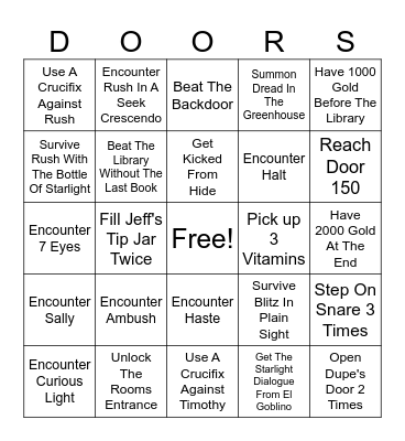 DOORS Bingo Card