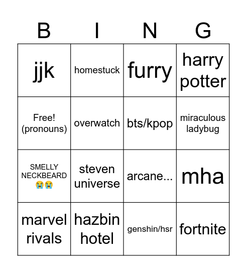 swampass con Bingo Card