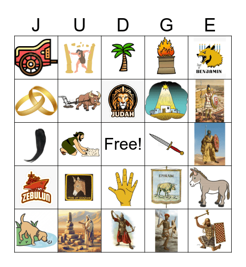 Old Testament Judges Bingo Card