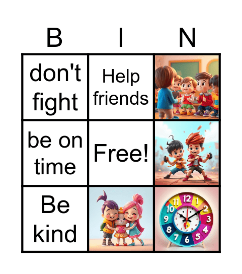 Rules Bingo Card