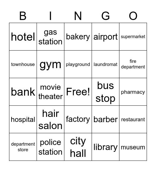Community Bingo Card
