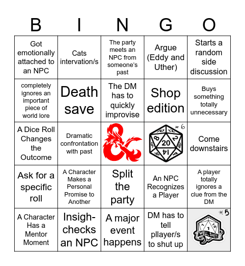 DND Bingo Card